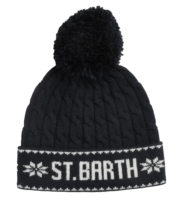 MC2 SAINT BARTH BERRETTO NERO CON POMPON