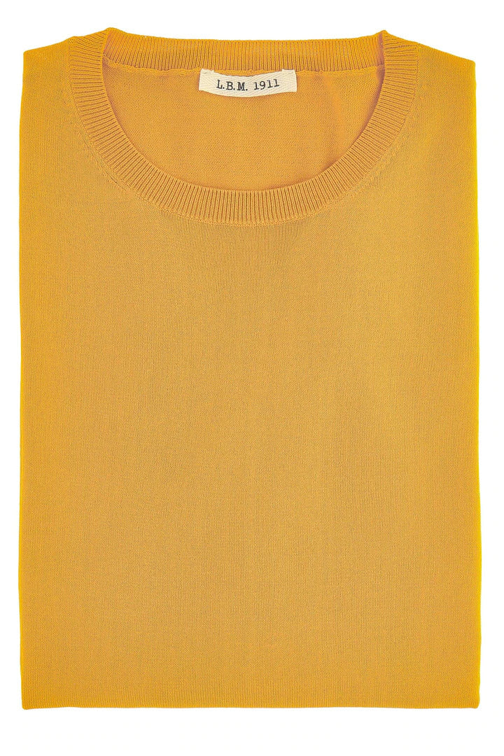 LBM 1911 MAGLIA MANICA CORTA IN COTONE COLORE ZAFFERANO