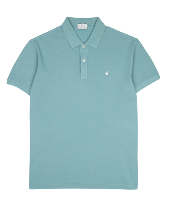 BROOKSFIELD POLO IN PIQUET DI COTONE CON LOGO RICAMATO COLORE PEACOCK