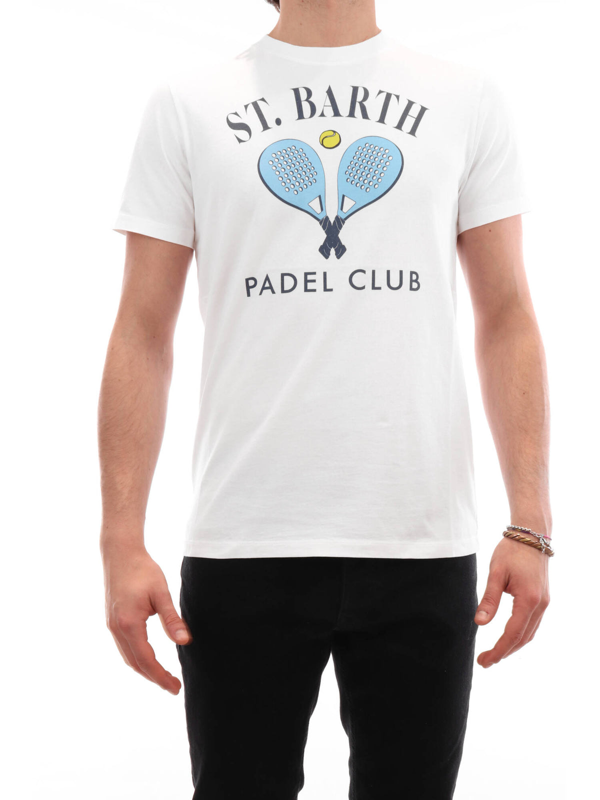 MC2 SAINT BARTH T-SHIRT ST. BARTH PADEL CLUB COLORE BIANCO