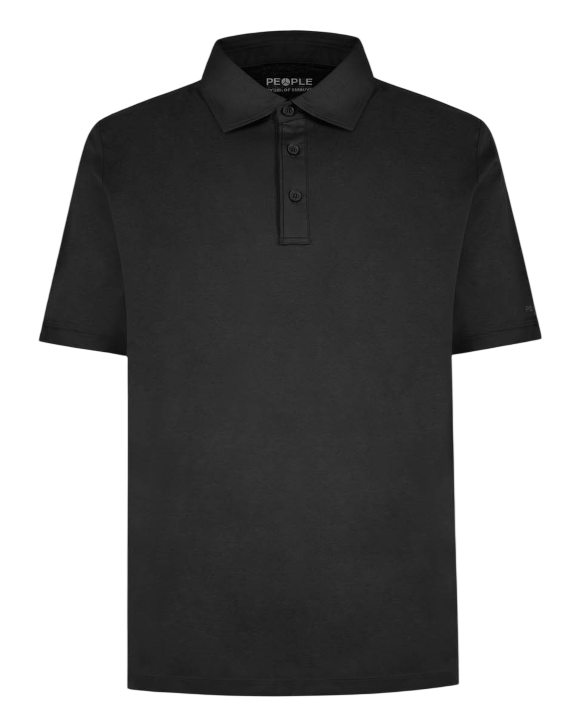 PEOPLE OF SHIBUYA POLO MASAMBA IN JERSEY ELASTICIZZATO COLORE BLACK