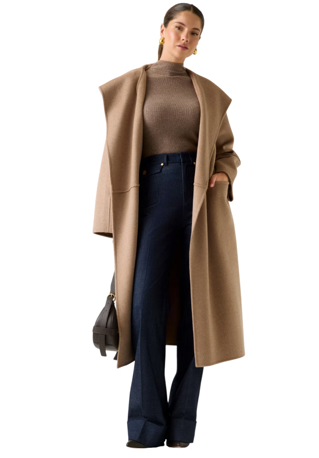 MARCIANO BY GUESS CAPPOTTO CAPPUCCIO MISTO LANA TAUPE