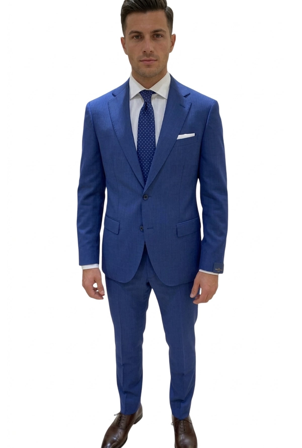 MARK MIDOR ABITO IN LANA VERGINE DROP 4 COLORE AZZURRO