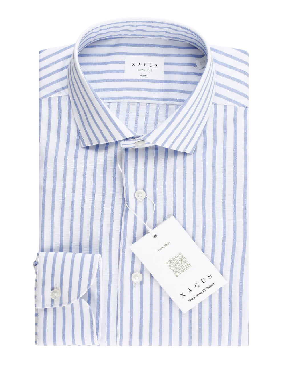 XACUS CAMICIA UOMO TRAVEL SHIRT TAILOR FIT A RIGHE