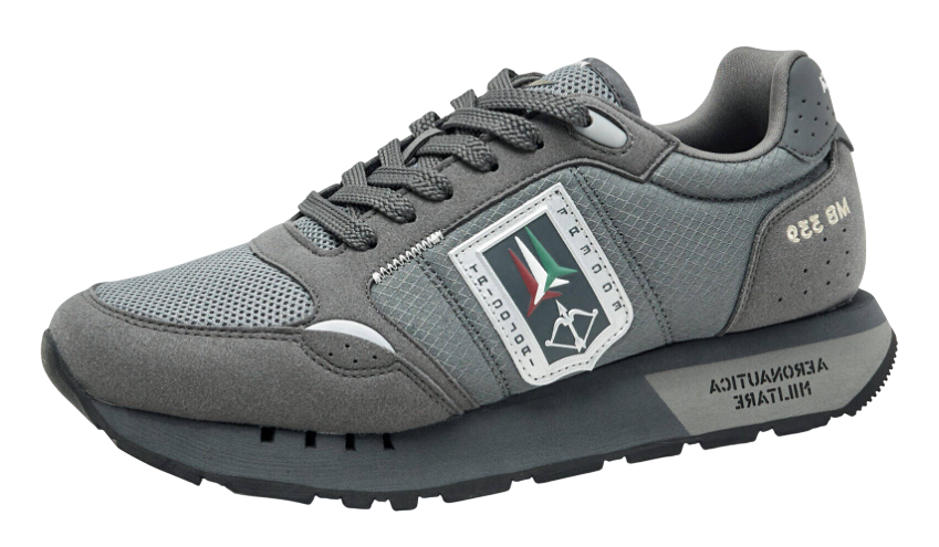 AERONAUTICA MILITARE SCARPA RUNNING FRECCE TRICOLORI GRIGIO