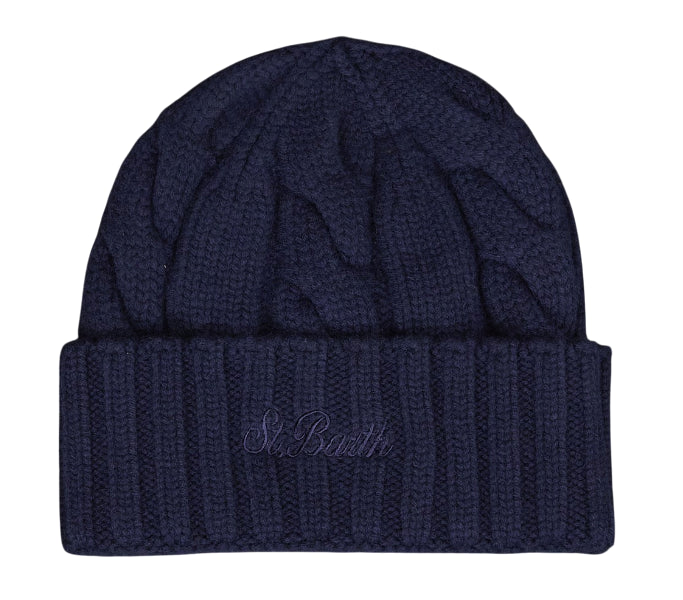 MC2 SAINT BARTH BERRETTO CANNON IN LANA MERINOS BLU NOTTE
