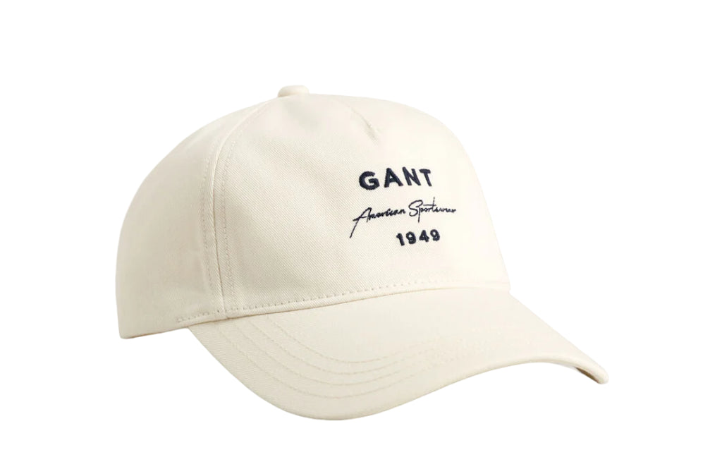 GANT CAPPELLO IN TWILL DI COTONE SCRITTA GANT CREAM