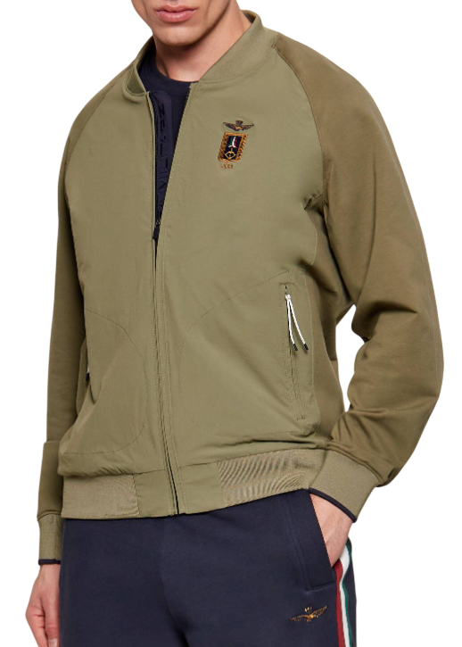 AERONAUTICA MILITARE GIUBBINO MODELLO BOMBER LICHEN GREEEN