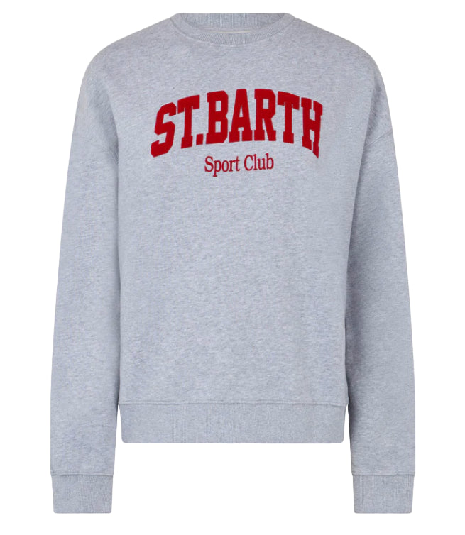 MC2 SAINT BARTH FELPA DONNA IN COTONE FELPATO GRIGIO