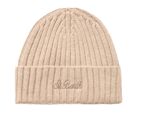 MC2 SAINT BARTH CAPPELLO DA UOMO IN CASHMERE A COSTE BEIGE