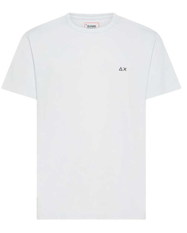 SUN68 UOMO T-SHIRT IN PIQUET STRETCH BIANCO