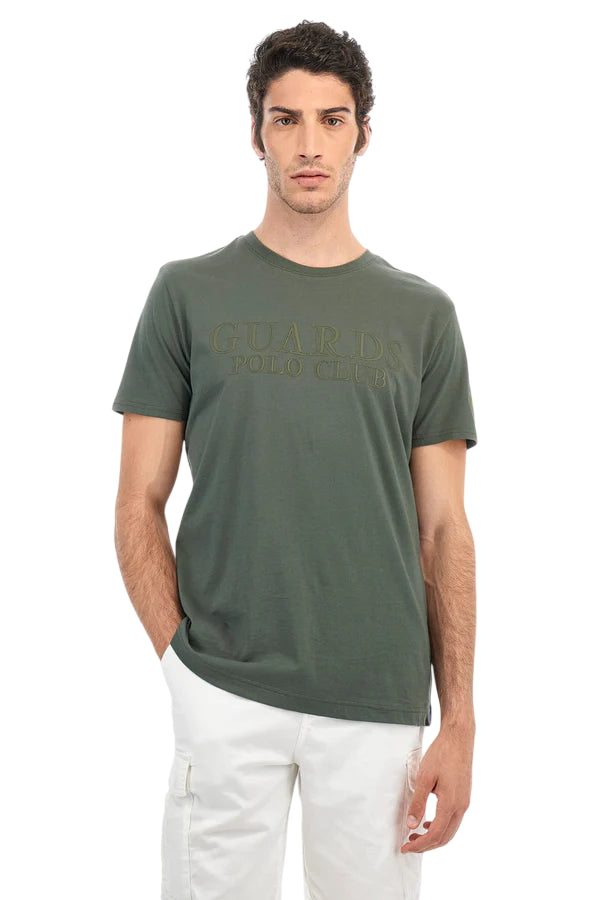 LA MARTINA T-SHIRT GUARDS IN COTONE JERSEY VERDE THYME