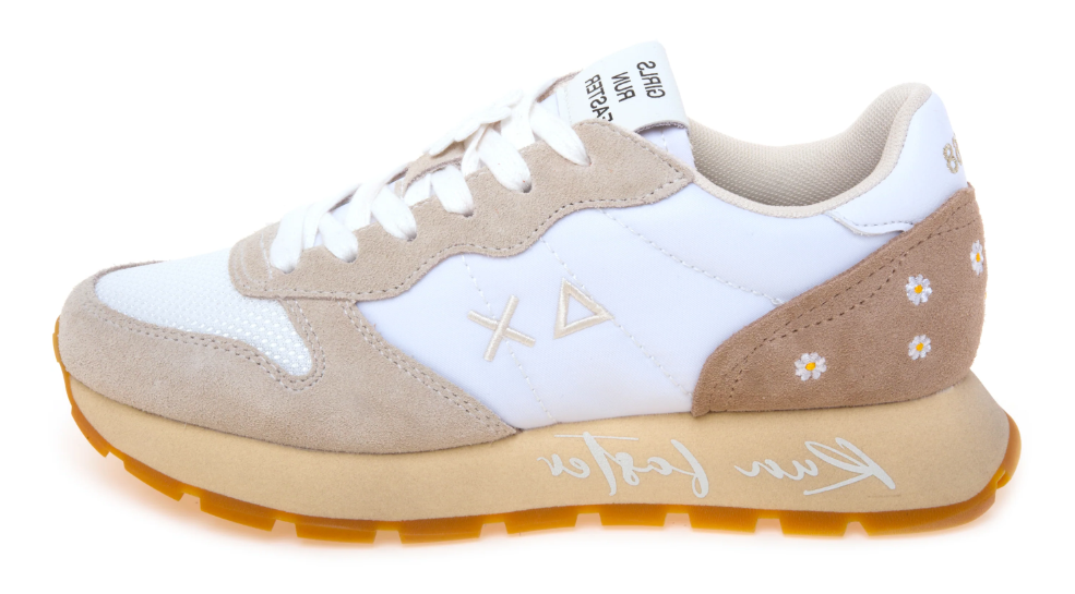 SUN68 SNEAKERS ALLY VINTAGE BIANCO PANNA