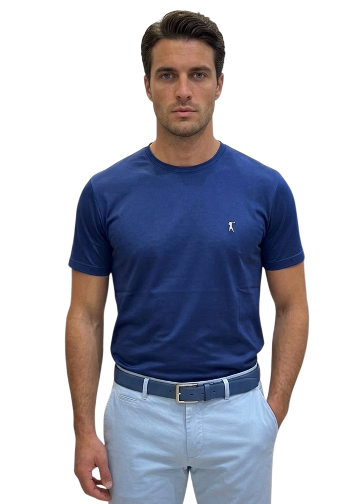MARK MIDOR T-SHIRT IN FILO DI SCOZIA COLORE BLUETTE