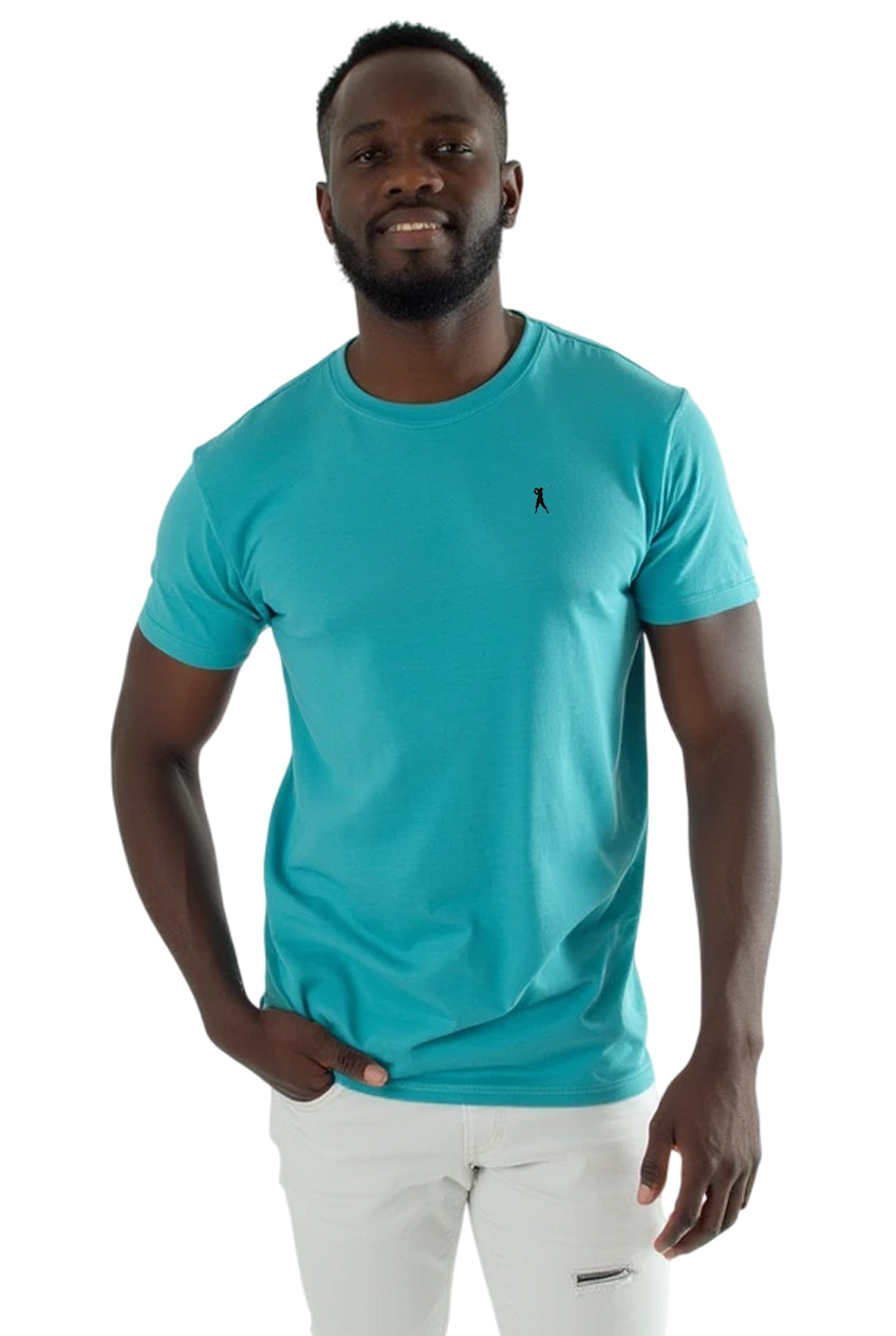 MARK MIDOR T-SHIRT IN MISTO COTONE COLORE ACQUA MARINA