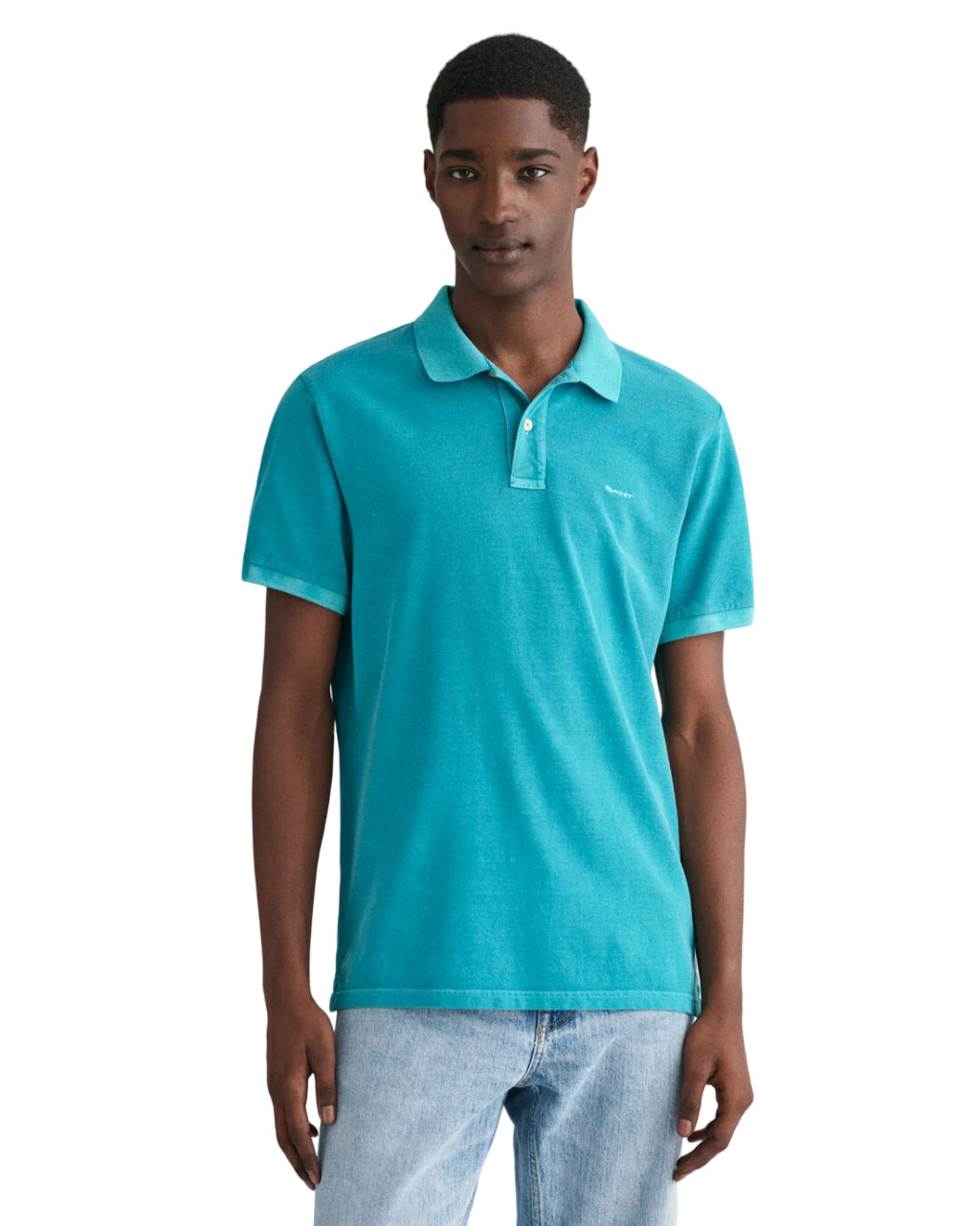 GANT POLO SUNFADED IN PIQUE REGULAR FIT OCEAN TURQUOISE