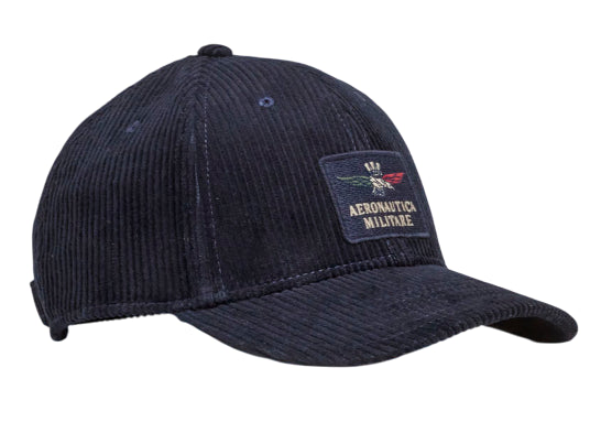 AERONAUTICA MILITARE CAPPELLINO DI VELLUTO A COSTE BLU NAVY