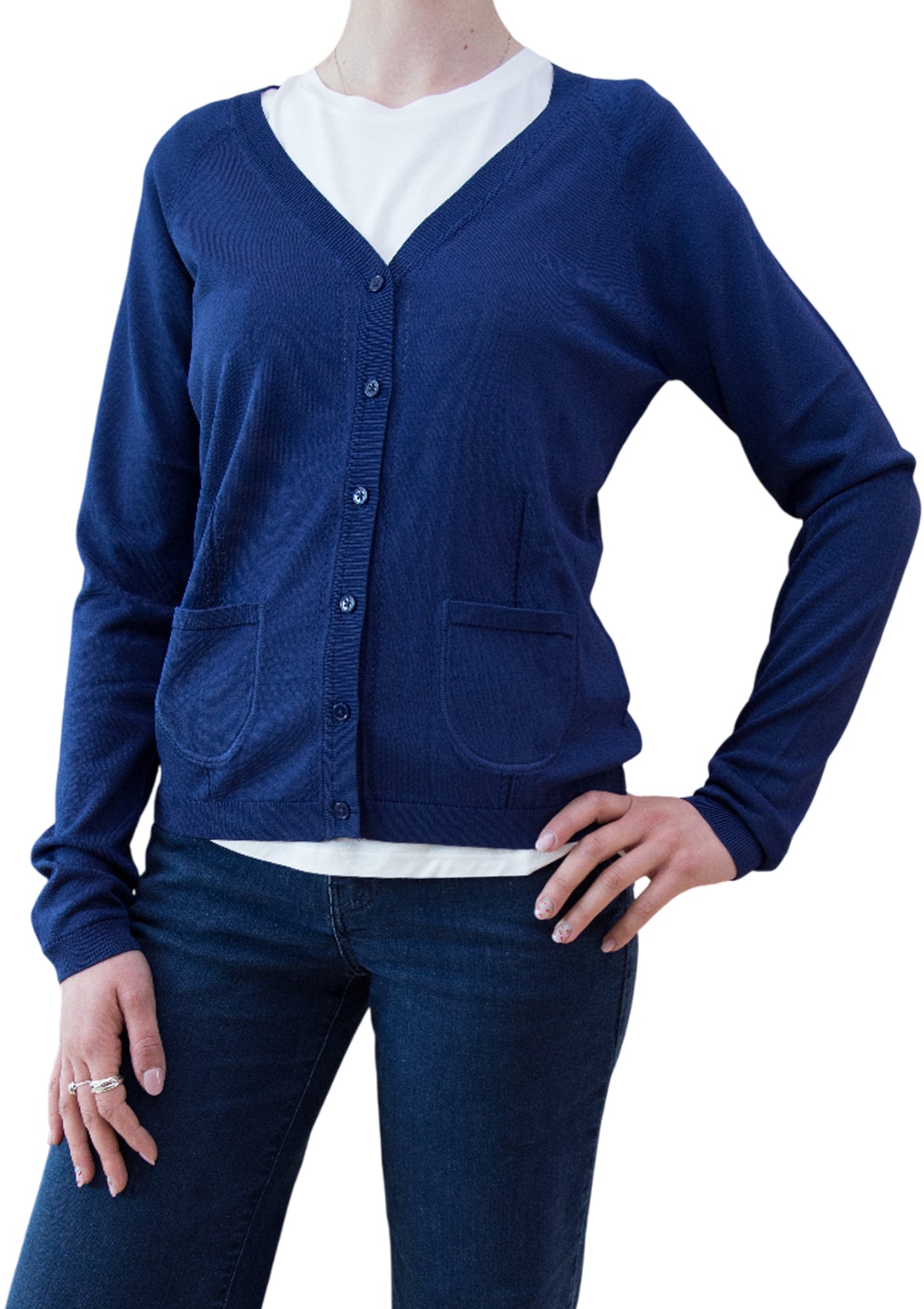 SUN68 CARDIGAN VISCOSE K35210 BLU NAVY