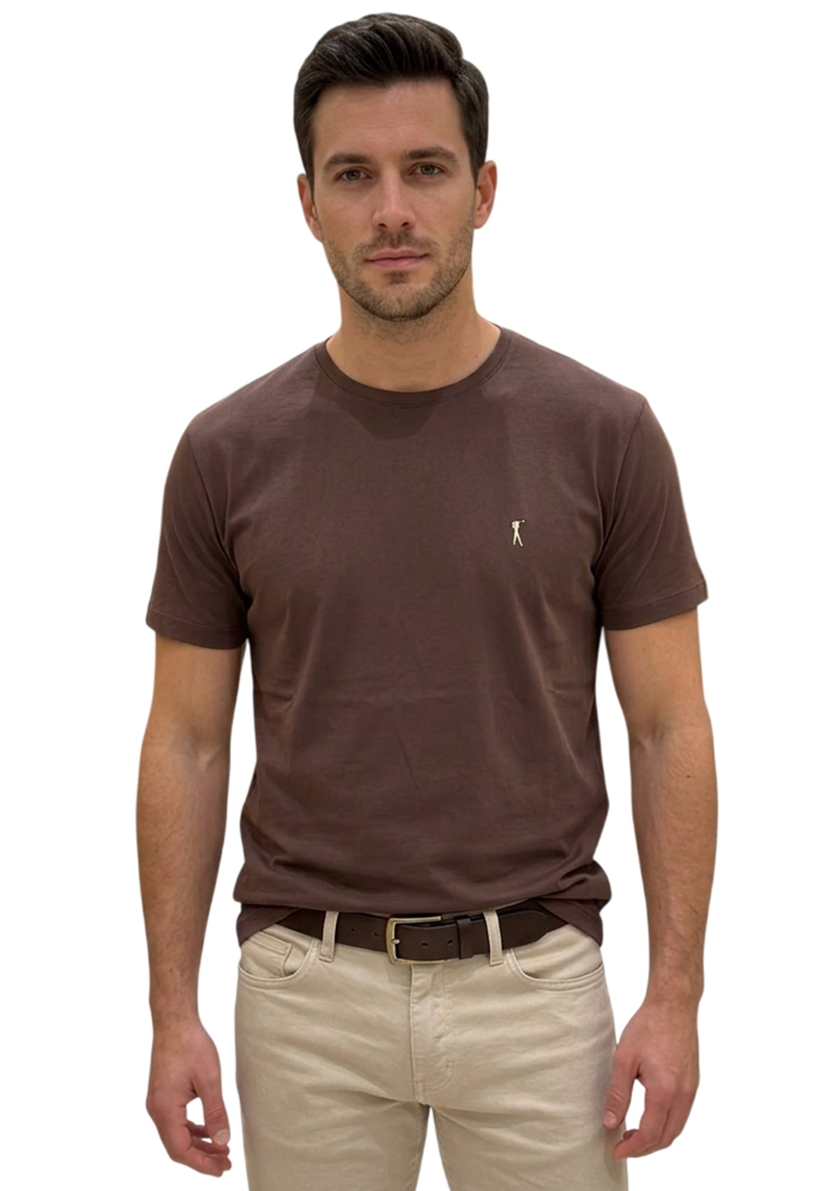 MARK MIDOR T-SHIRT IN COTONE COLORE MARRONE