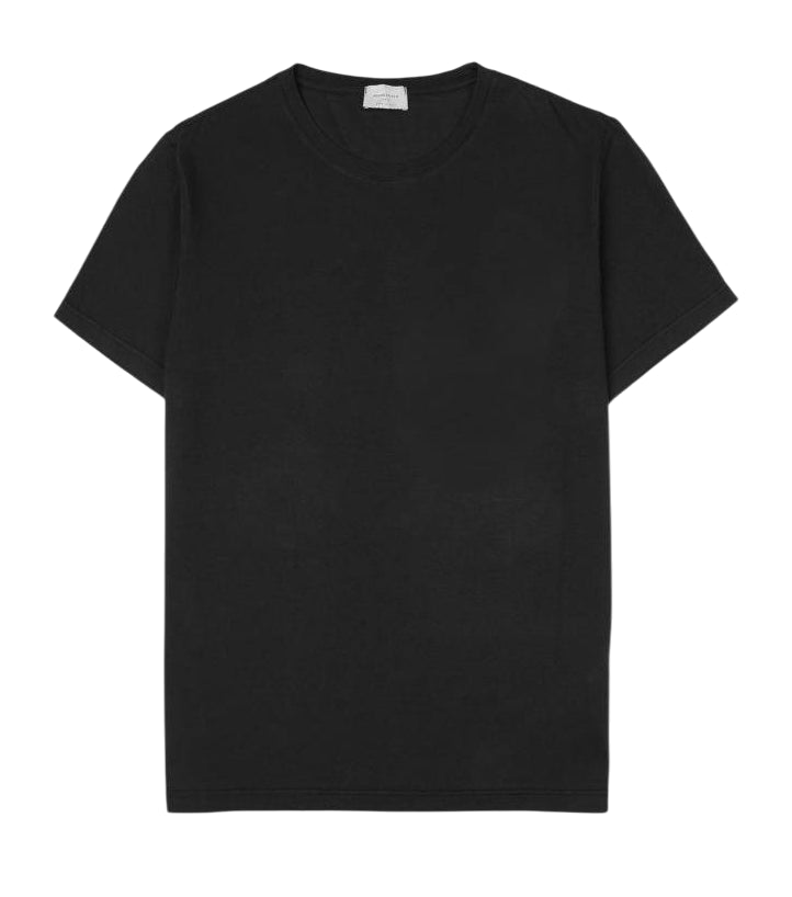 BROOKSFIELD T-SHIRT IN JERSEY DI COTONE NERO SCARICO