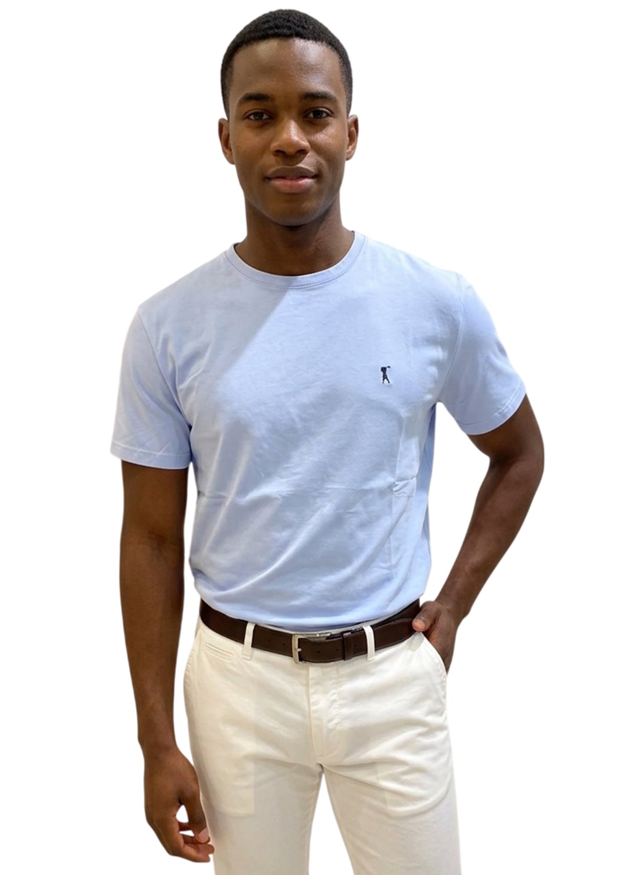 MARK MIDOR T-SHIRT IN FILO DI SCOZIA COLORE CELESTE