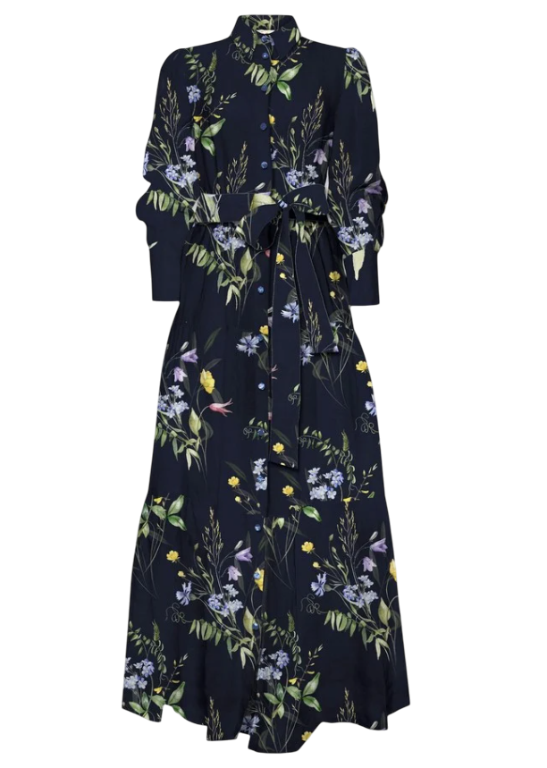 MC2 SAINT BARTH ABITO DA DONNA IN COTONE STILE FLOREALE NERO