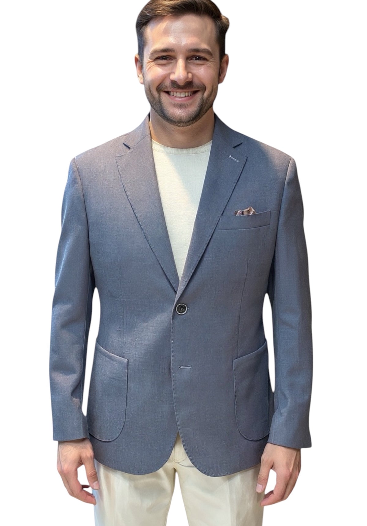 MARK MIDOR GIACCA IN MISTO LANA COTONE COLORE GRIGIO