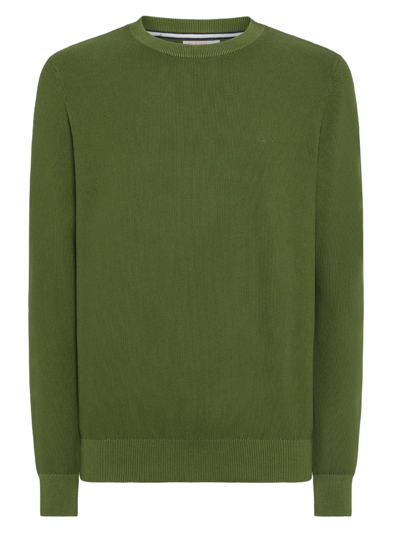 SUN68 UOMO MAGLIA ROUND VINTAGE VERDE