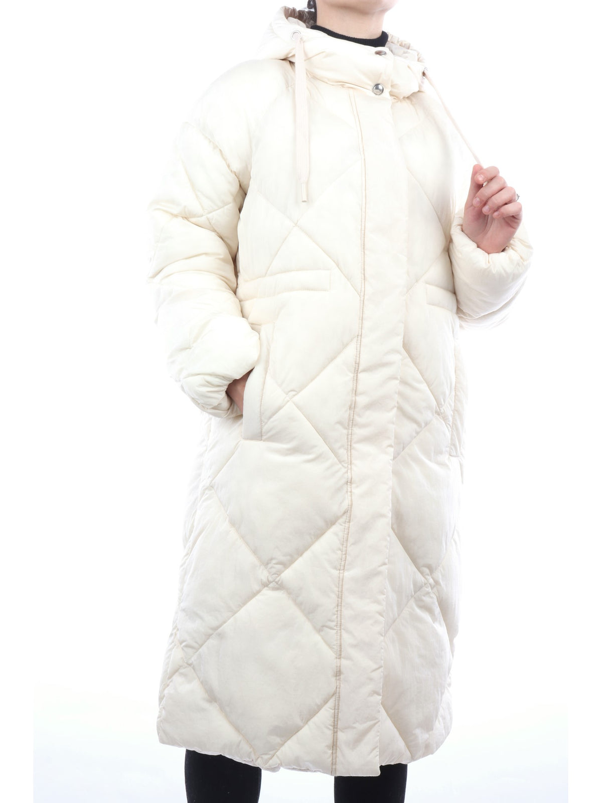 OOF WEAR PARKA LUNGO IMBOTTITO COLORE BIANCO NATURALE