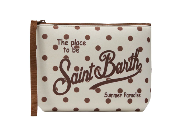 MC2 SAINT BARTH POCHETTE ALINE REGULAR POIS MARRONE