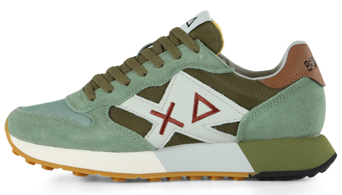 SUN68 SNEAKERS JAKI 2.0 BICOLOR VERDE SALVIA MILITARE