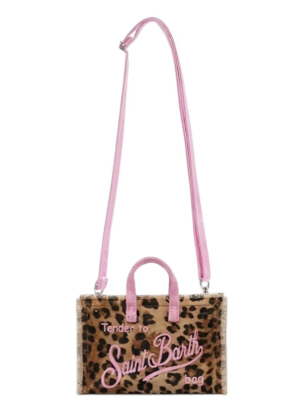MC2 SAINT BARTH POCHETTE DONNA PHONE BAG ANIMALIER LEOPARD