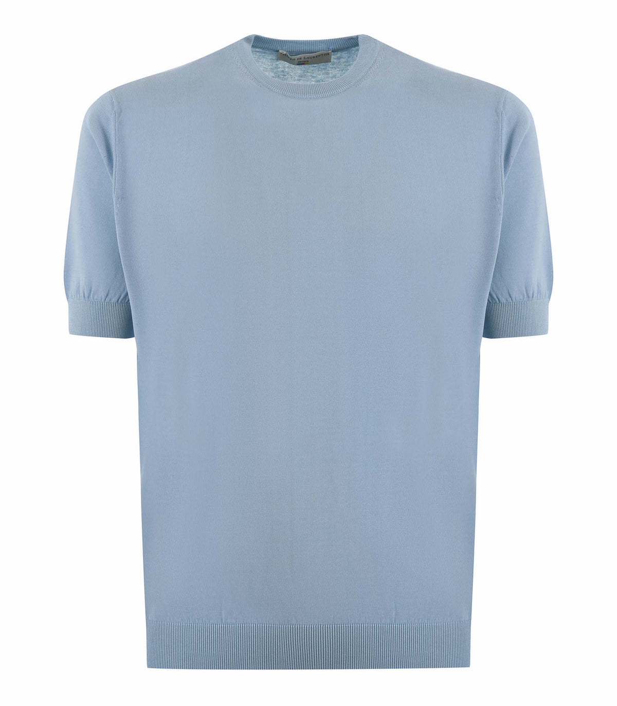 FILIPPO DE LAURENTIIS T-SHIRT IN FILO DI COTONE COLORE CELESTE