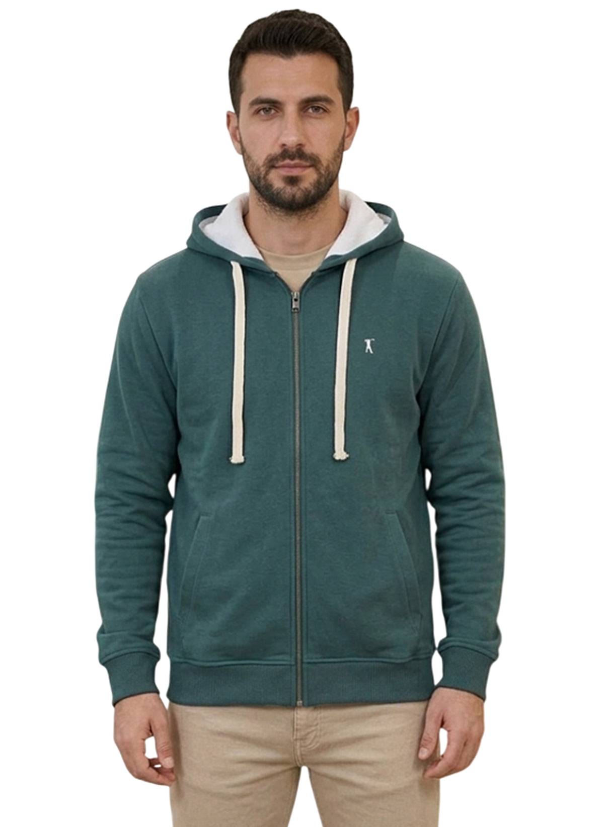 MARK MIDOR FELPA CAPPUCCIO E ZIP 100% COTONE VERDE GUCCI