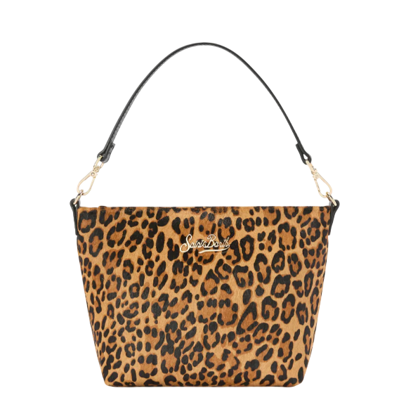 MC2 SAINT BARTH POCHETTE ALINE BAG IN CAVALLINO LEOPARD