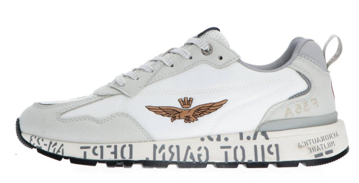 AERONAUTICA MILITARE SNEAKERS UOMO PILOT GARM OFF WHITE