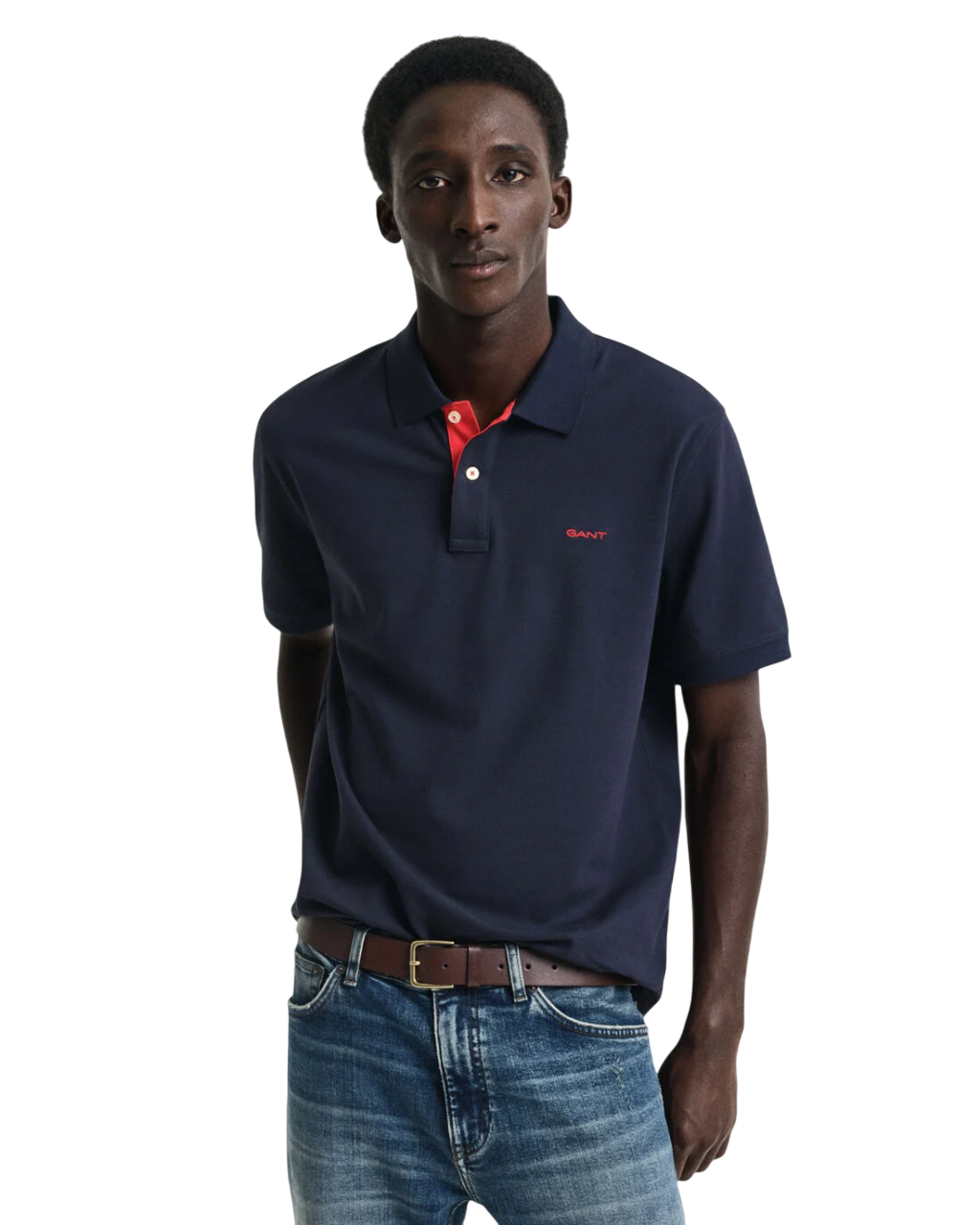 GANT UOMO POLO PIQUET IN CONTRASTO EVENING BLUE