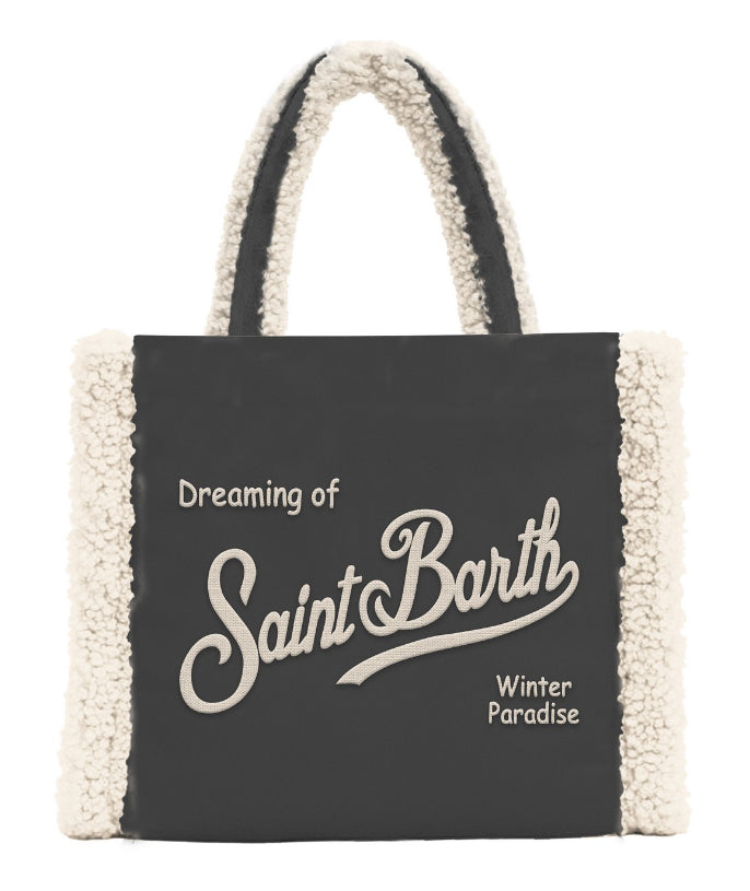 MC2 SAINT BARTH BORSA COLETTE SHEARLING COLORE NERO