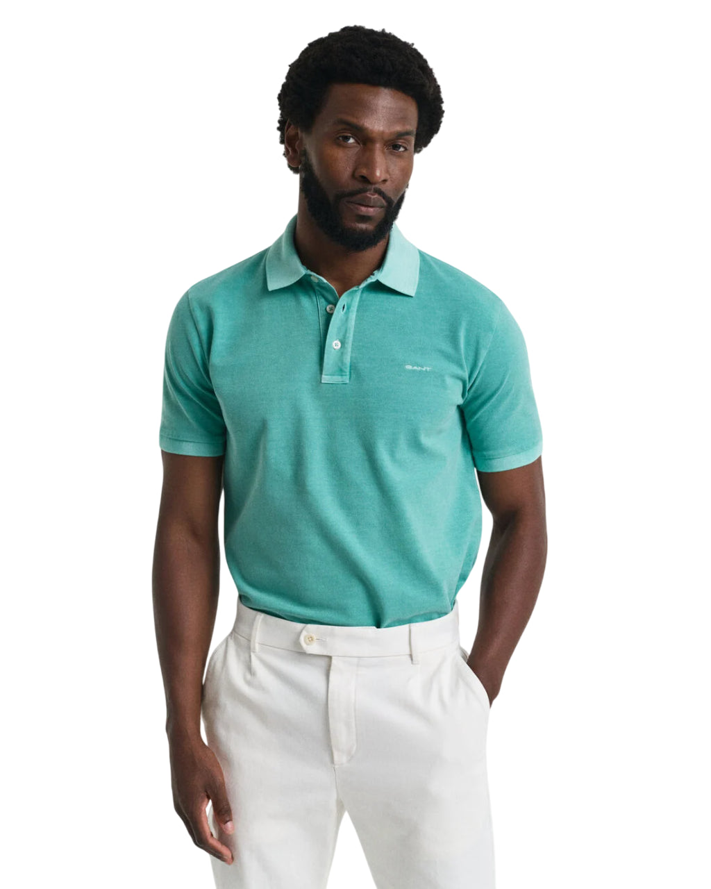 GANT UOMO POLO SUNFADED IN PIQUE' TROPIC BLUE