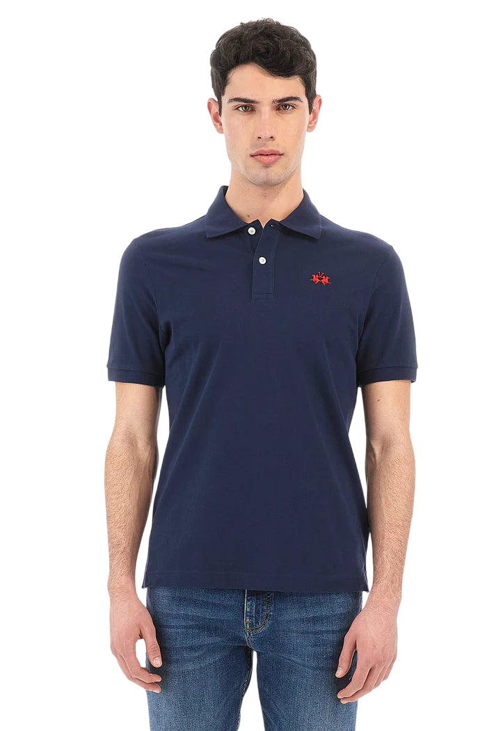 LA MARTINA POLO TEX REGULAR FIT COLORE BLU NAVY