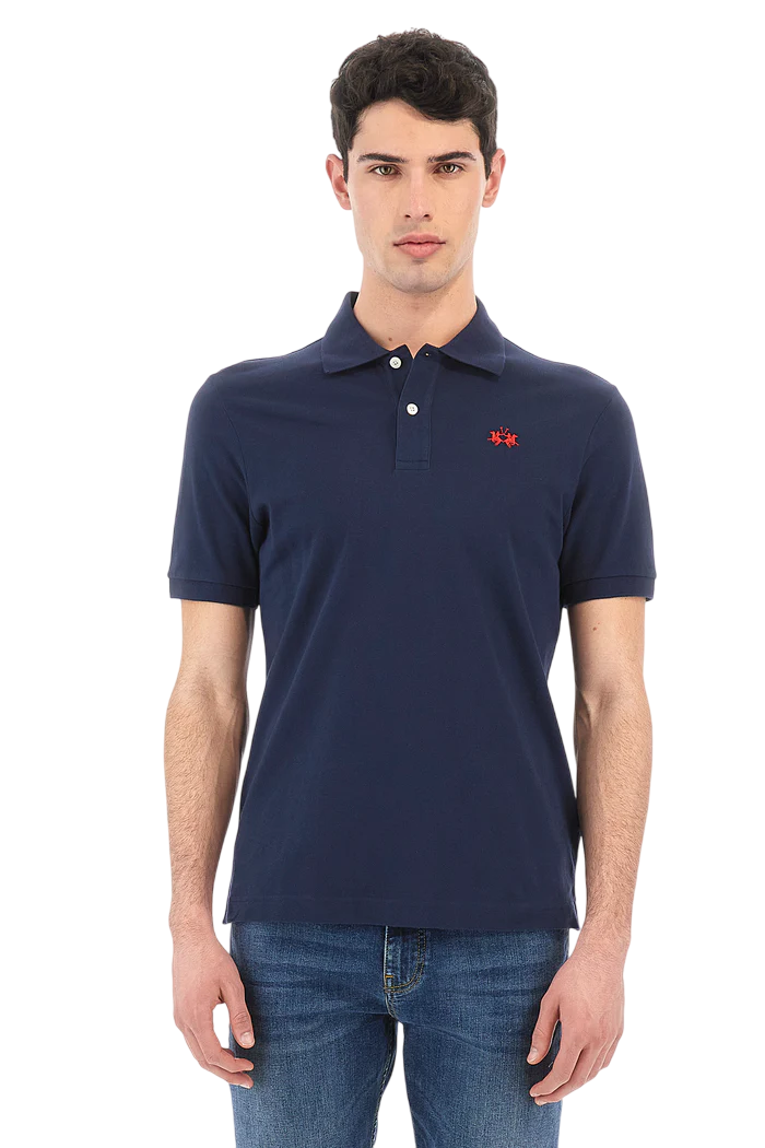 LA MARTINA POLO TEX REGULAR FIT COLORE BLU NAVY