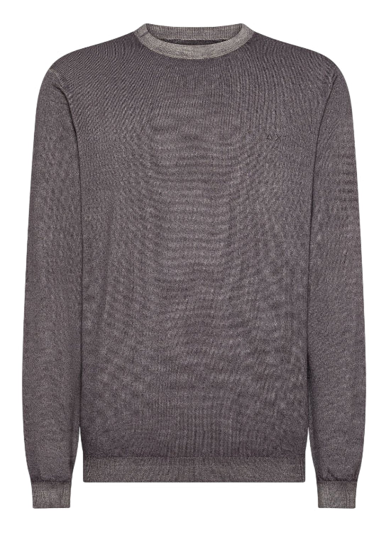 SUN68 UOMO MAGLIA IN LANA VINTAGE COLORE GRIGIO SCURO