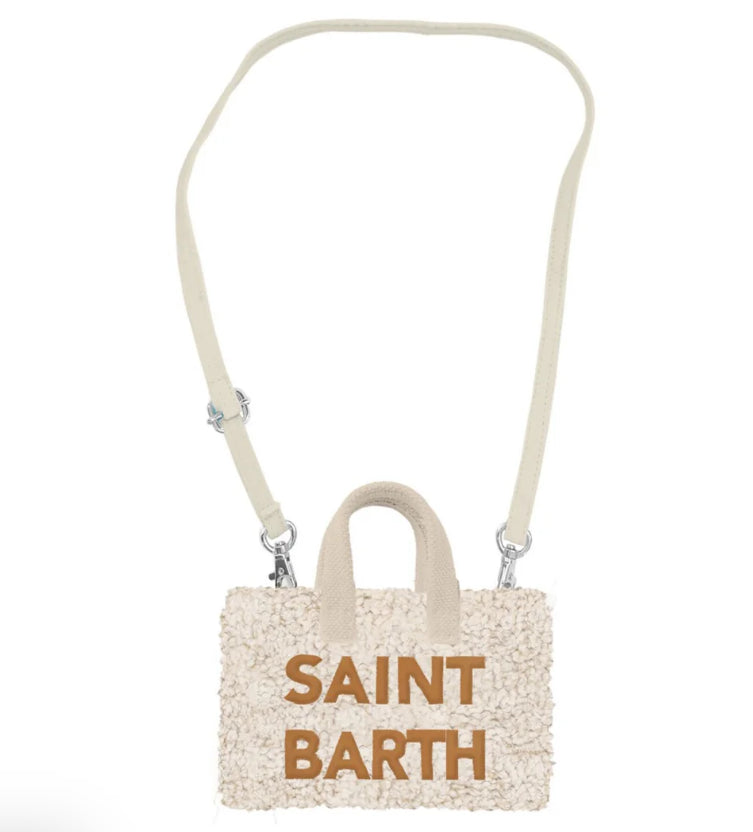 MC2 SAINT BARTH MICRO BORSA PORTA CELLULARE TEDDY BIANCO