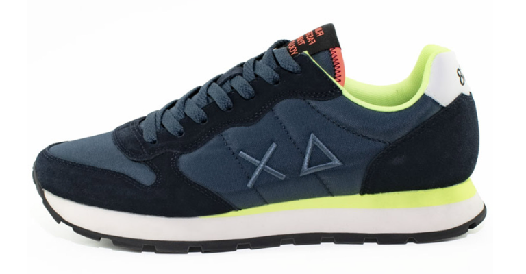 SUN68 SNEAKERS UOMO TOM FLUO 07 NAVY BLUE