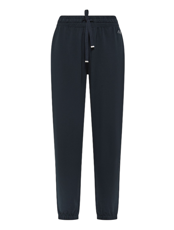 SUN68 PANTALONI FELPA DONNE IN COTONE PIQUET BLUE NAVY
