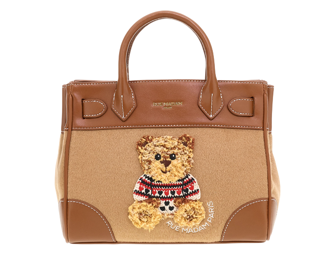 RUE MADAM PARIS BORSA MARVIN LOVE MINI TOTE CAMEL