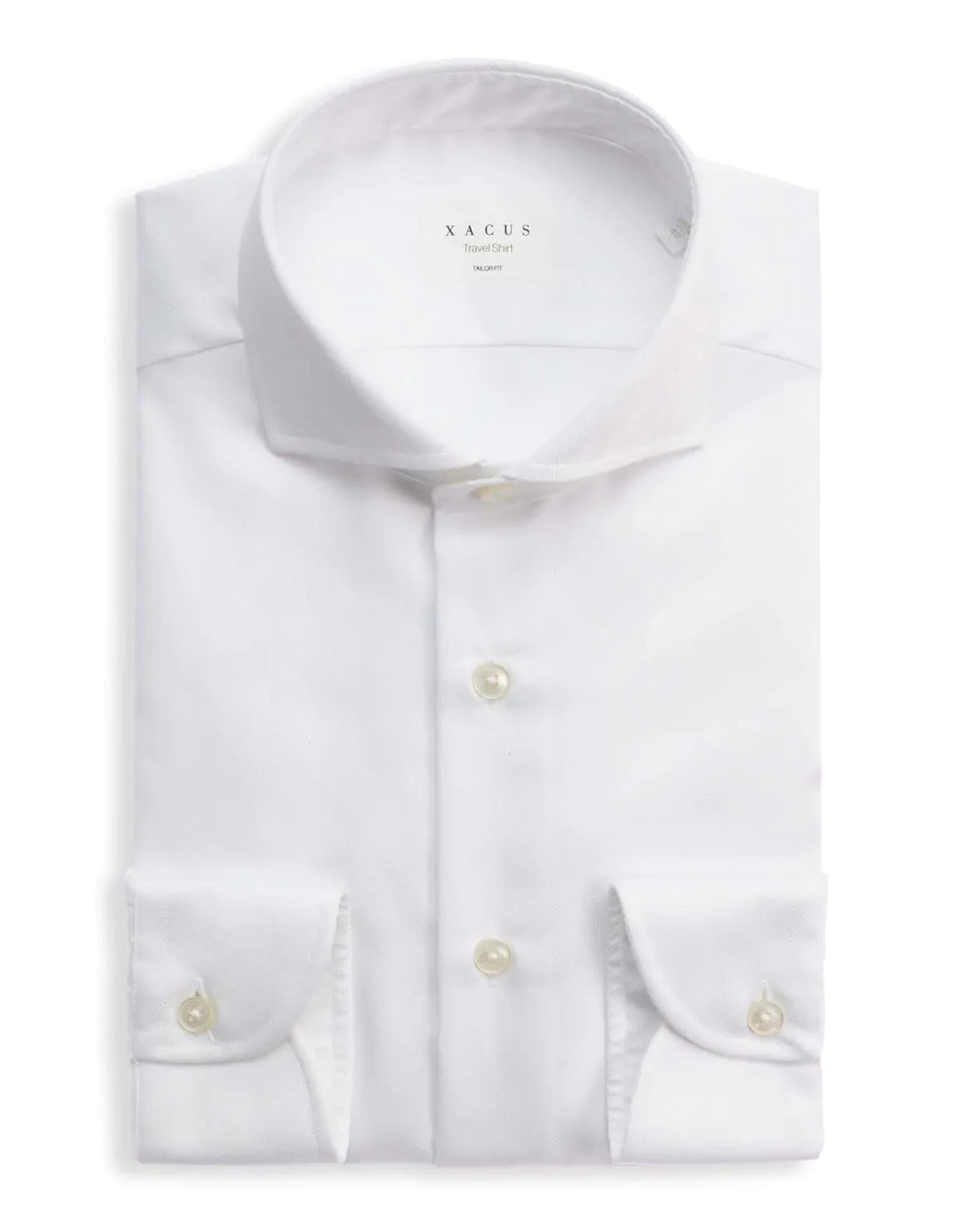 XACUS CAMICIA TRAVEL SHIRT TINTA UNITA COLORE BIANCO