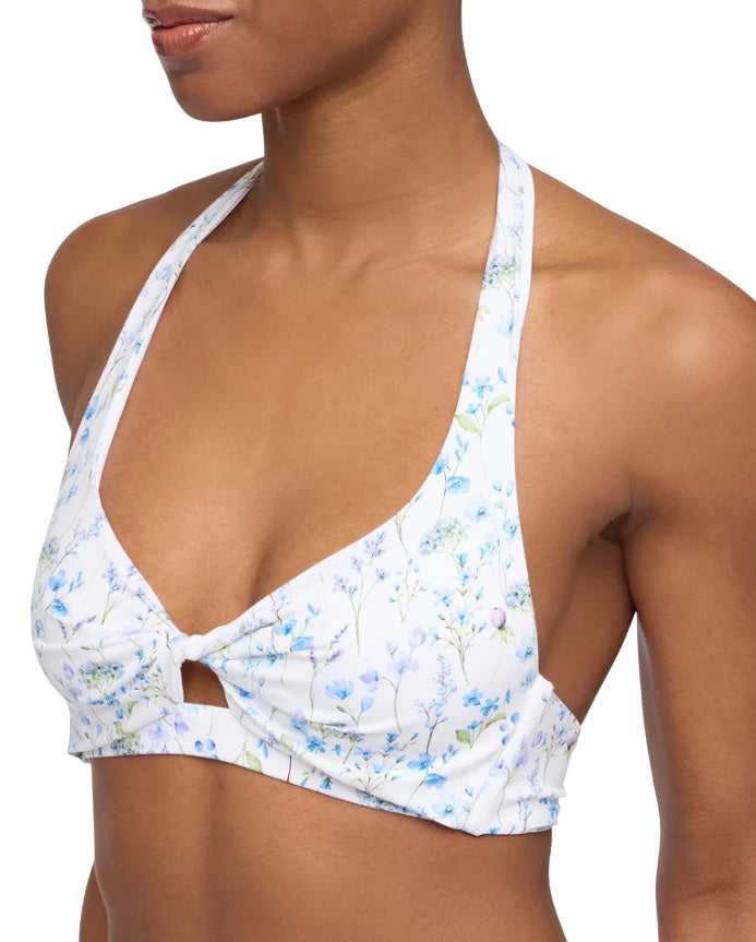 MC2 SAINT BARTH TOP BRALETTE TRIANGOLO CON STAMPA FLOREALE LEDA
