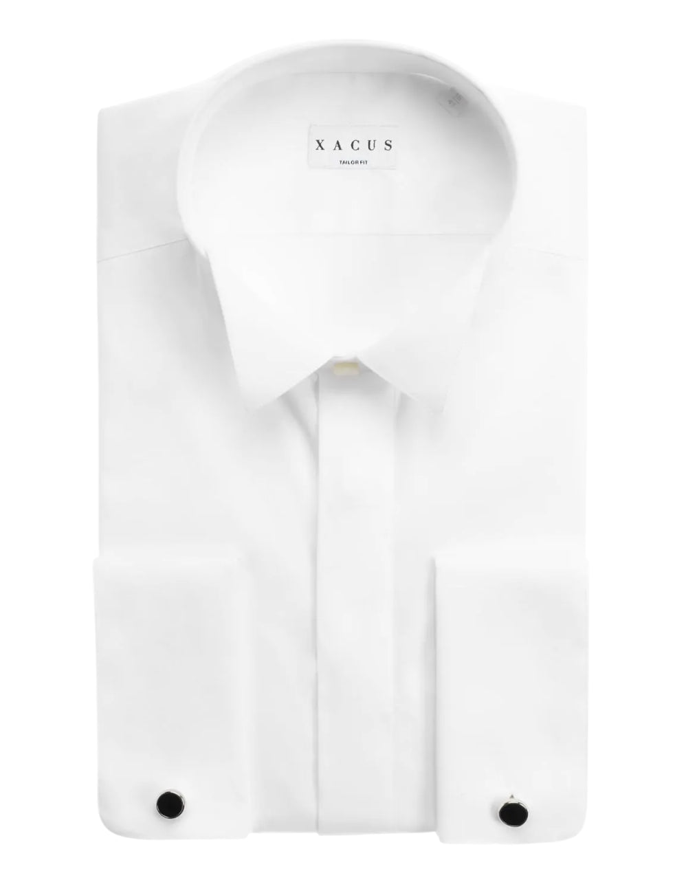 XACUS CAMICIA COLLO DIPLOMATICO TRAMA NIDO D'APE BIANCO