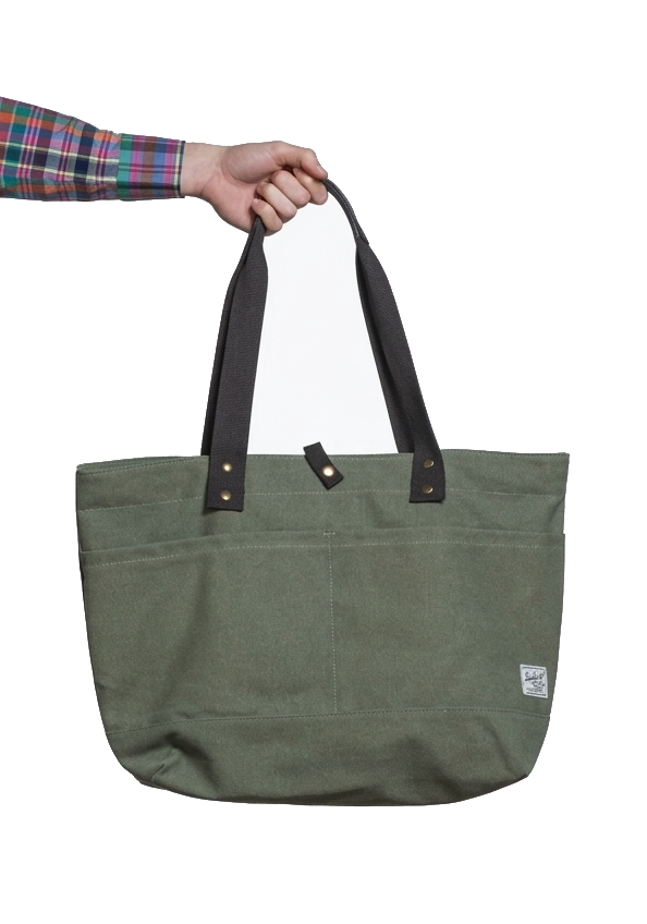 IMPURE BORSA JOE IN CANVAS VERDE MILITARE